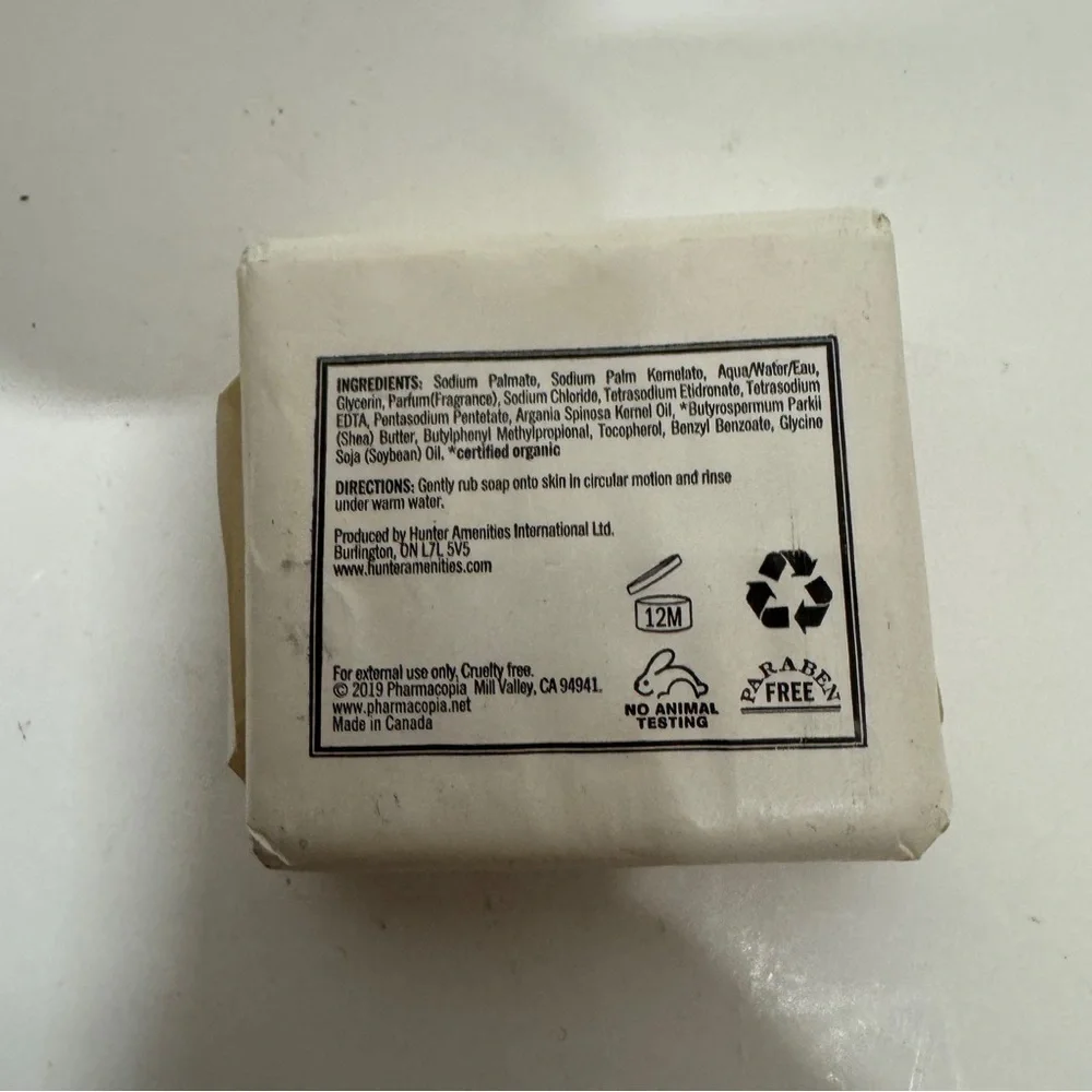 Pharmacopia Hotel Argan Oil Cleansing Bar Shea Butter 50g